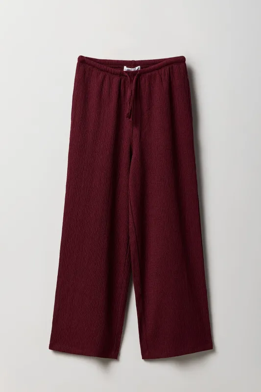 Pantalon fluide texturé à jambe large pour fille sold by Urban Planet
