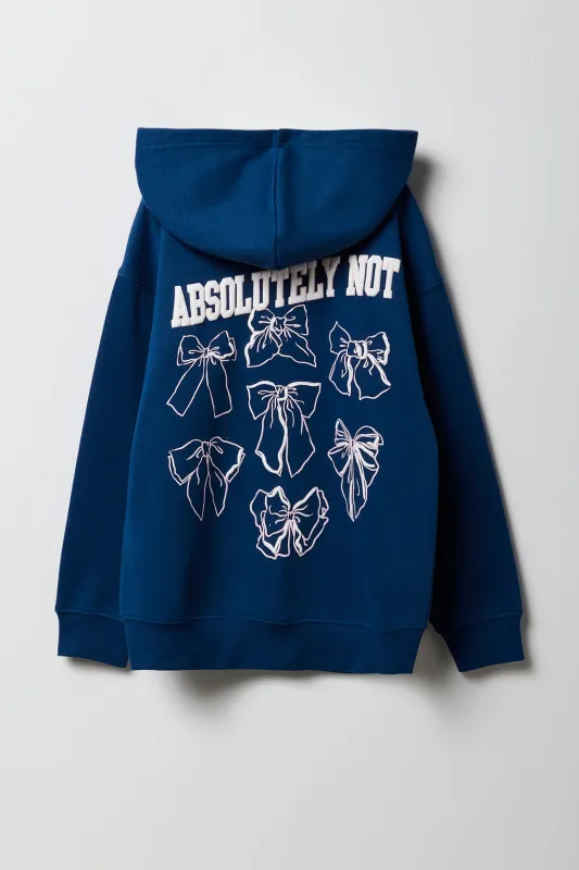 Girls Oversized Puff Print Fleece Zip-Up Hoodie sold by Urban Planet