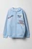 Girls Oversized Puff Print Fleece Zip-Up Hoodie sold by Urban Planet
