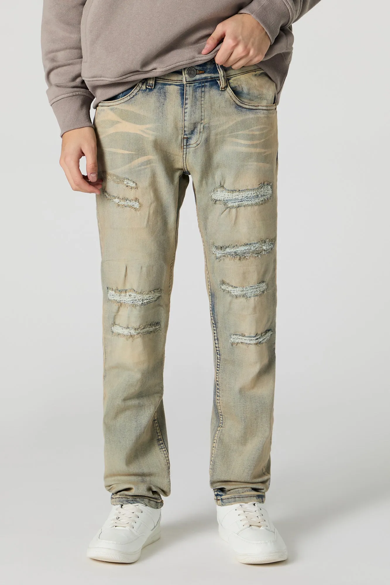 Distressed Stretch Skinny Jean sold by Urban Planet