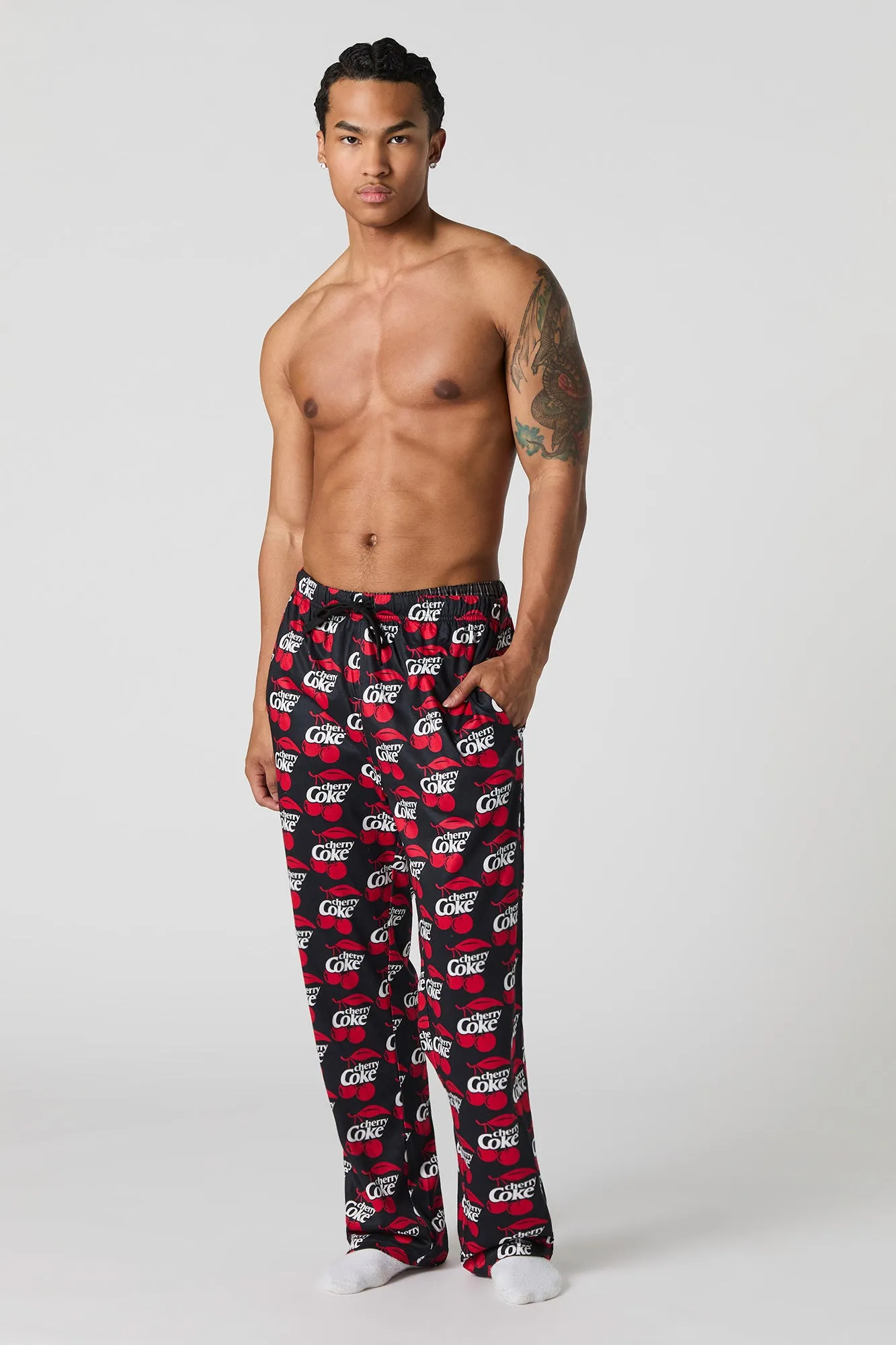 Cherry Coke Print Pajama Pant sold by Urban Planet product image thumbnail 2