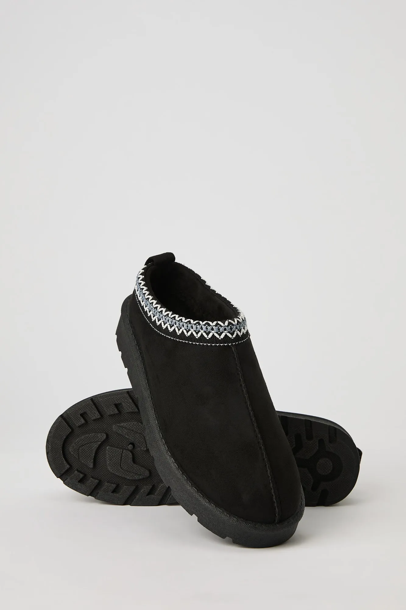 Faux Suede Embroidered Slipper Booties sold by Urban Planet
