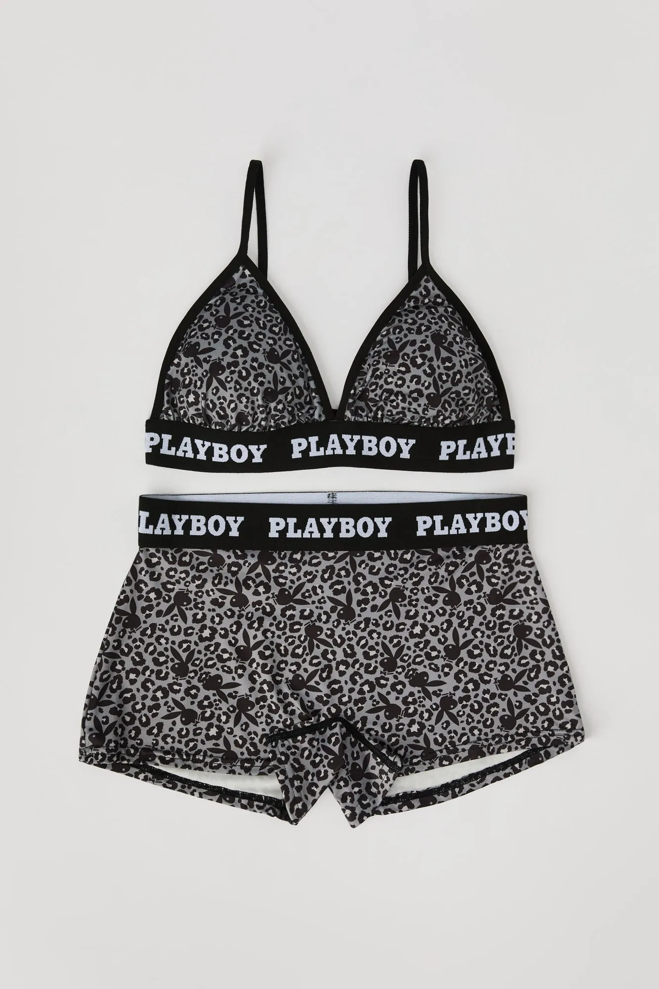 Playboy Triangle Bralette & Boy Short 2 Piece Set sold by Urban Planet product image thumbnail 4