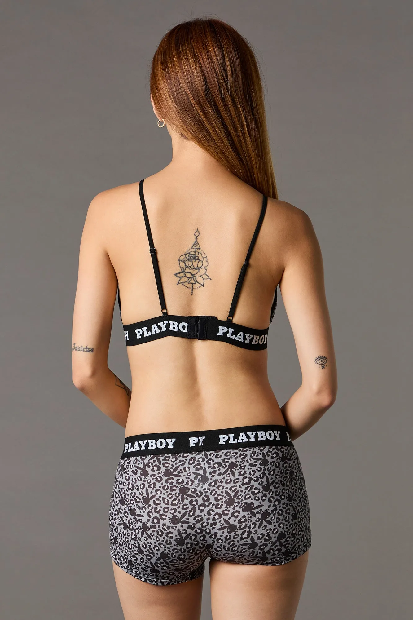 Playboy Triangle Bralette & Boy Short 2 Piece Set sold by Urban Planet product image thumbnail 3