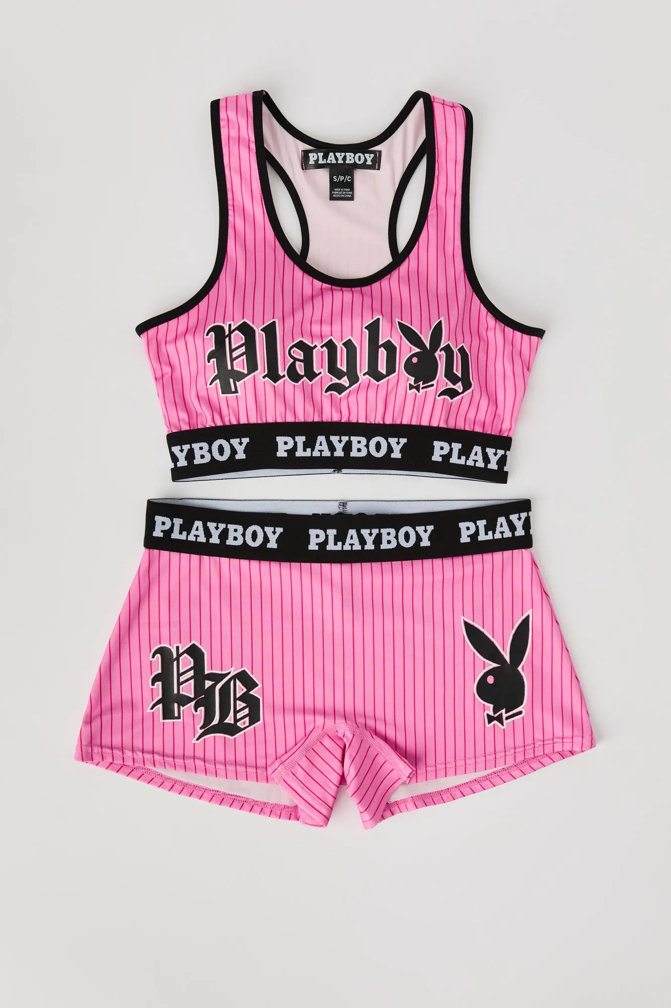 Playboy Sports Bra & Boy Short 2 Piece Set sold by Urban Planet product image thumbnail 4