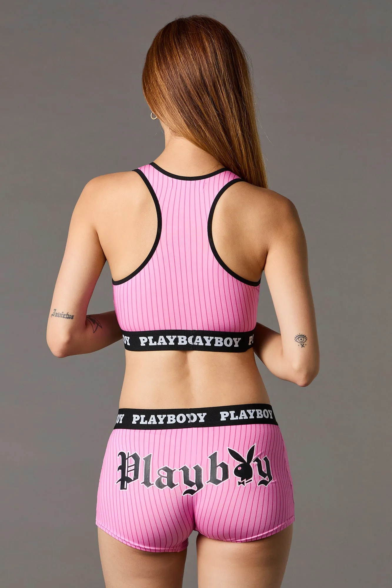 Playboy Sports Bra & Boy Short 2 Piece Set sold by Urban Planet product image thumbnail 3