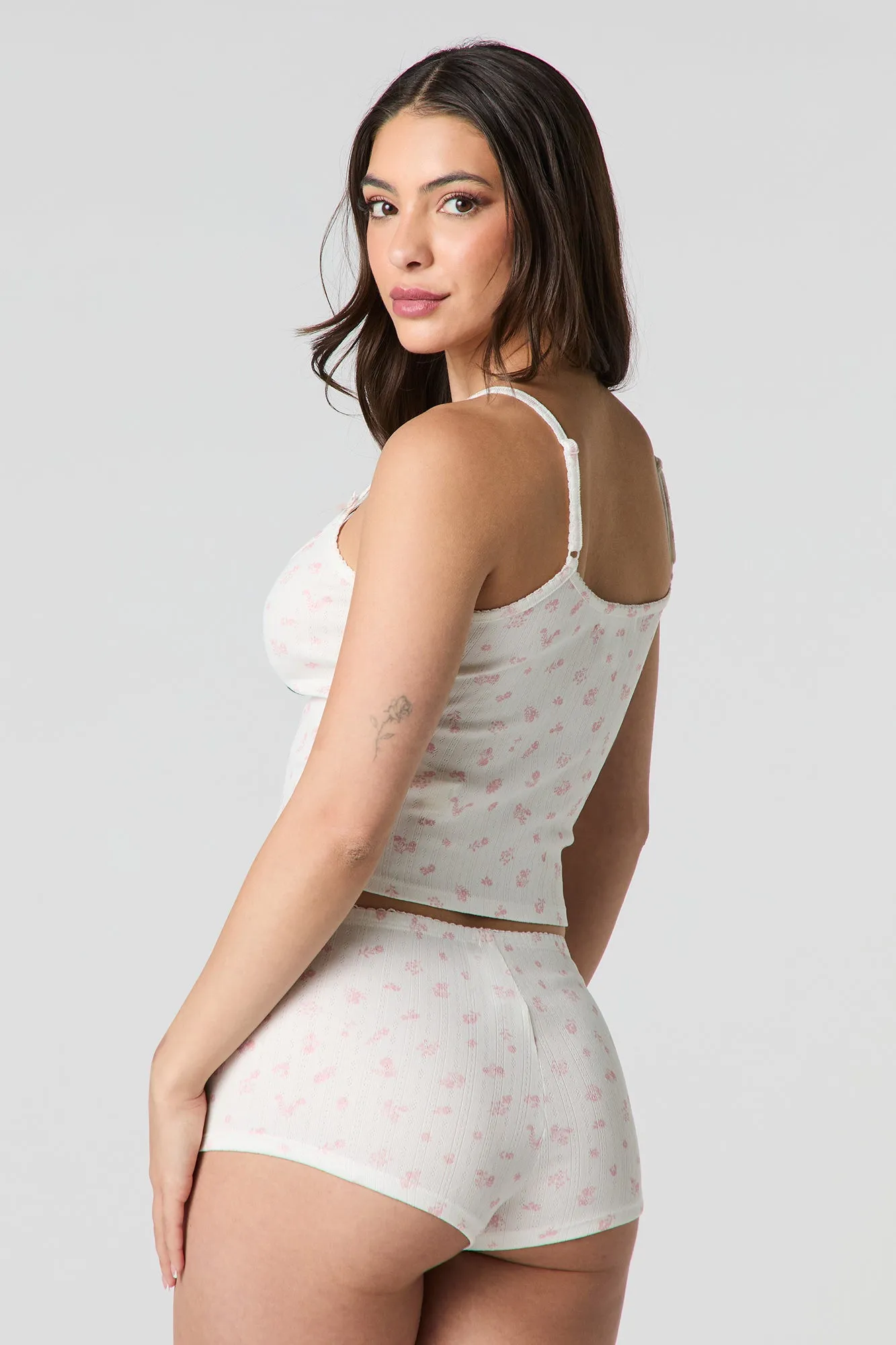 Ensemble pyjama avec camisole et short en pointelle sold by Urban Planet product image thumbnail 5