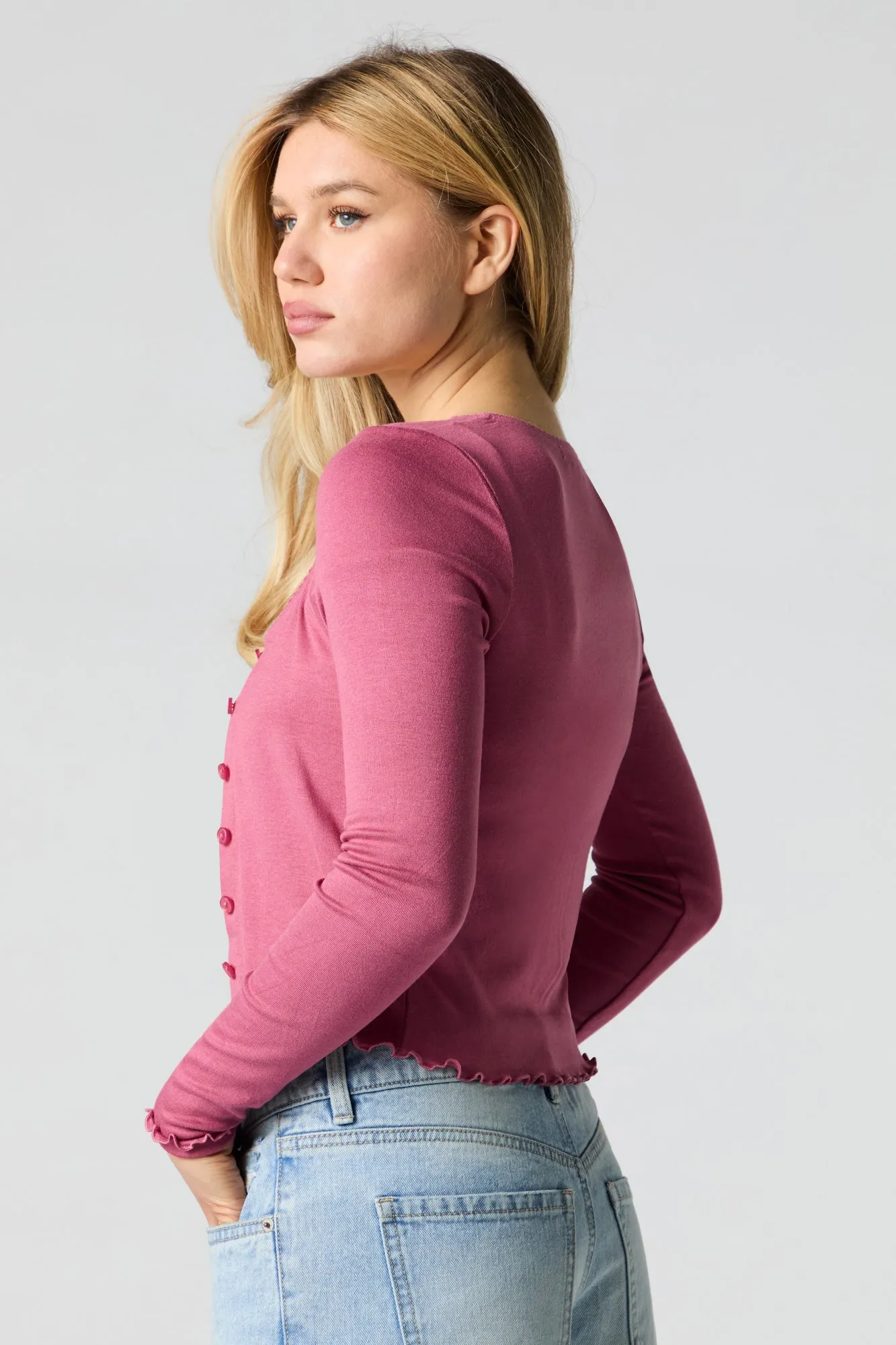 Ensemble avec haut boutonné à manches longues et camisole sold by Urban Planet product image thumbnail 2