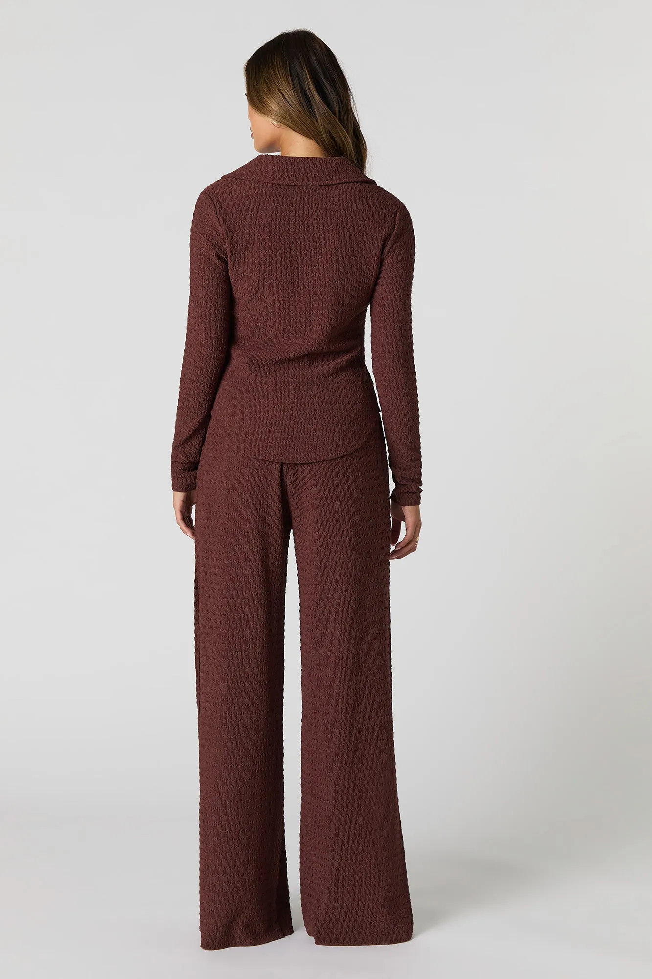 Textured Slit Wide Leg Pant sold by Urban Planet product image thumbnail 3