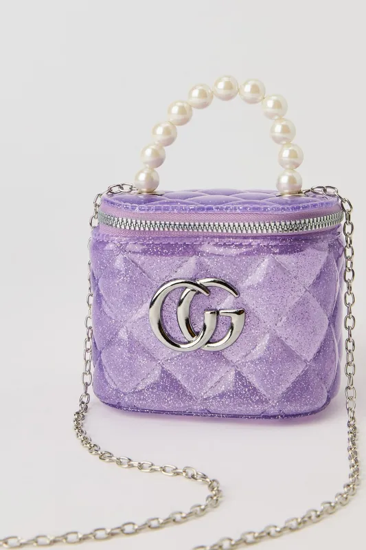 Girls Quilted Pearl Handle Purse sold by Urban Planet