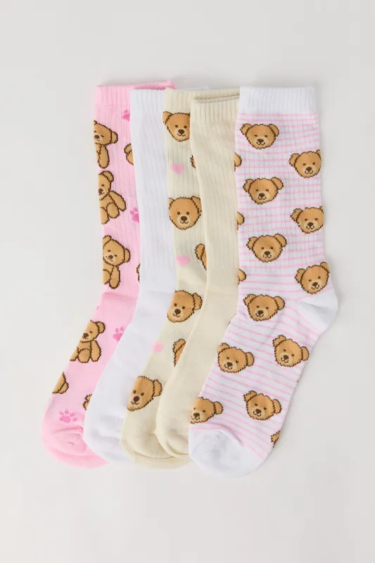 Socquettes à motif d'ours (paquet de 5) sold by Urban Planet