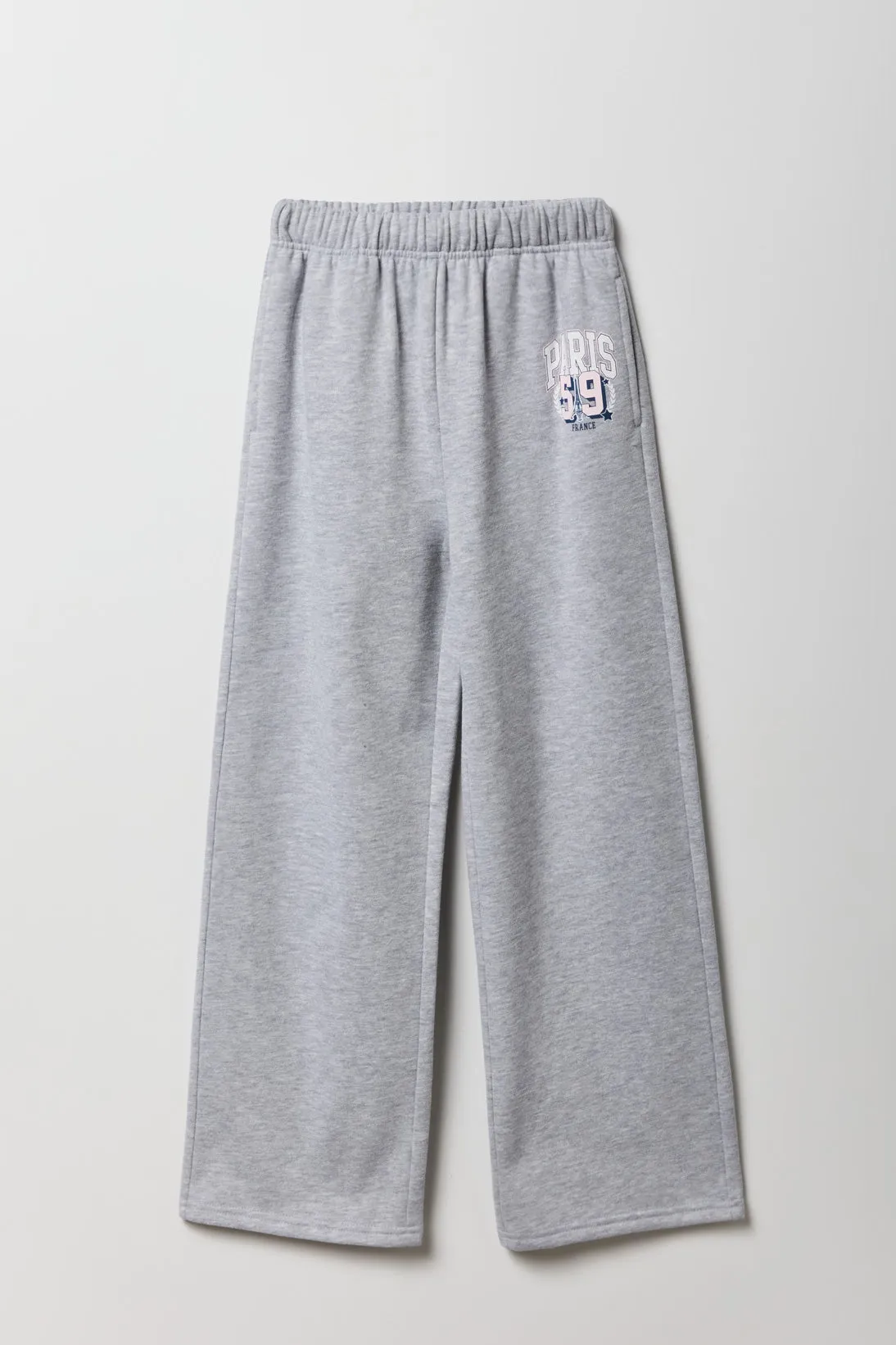 Pantalon d'entraînement à jambe large en molleton imprimé pour fille sold by Urban Planet product image thumbnail 5