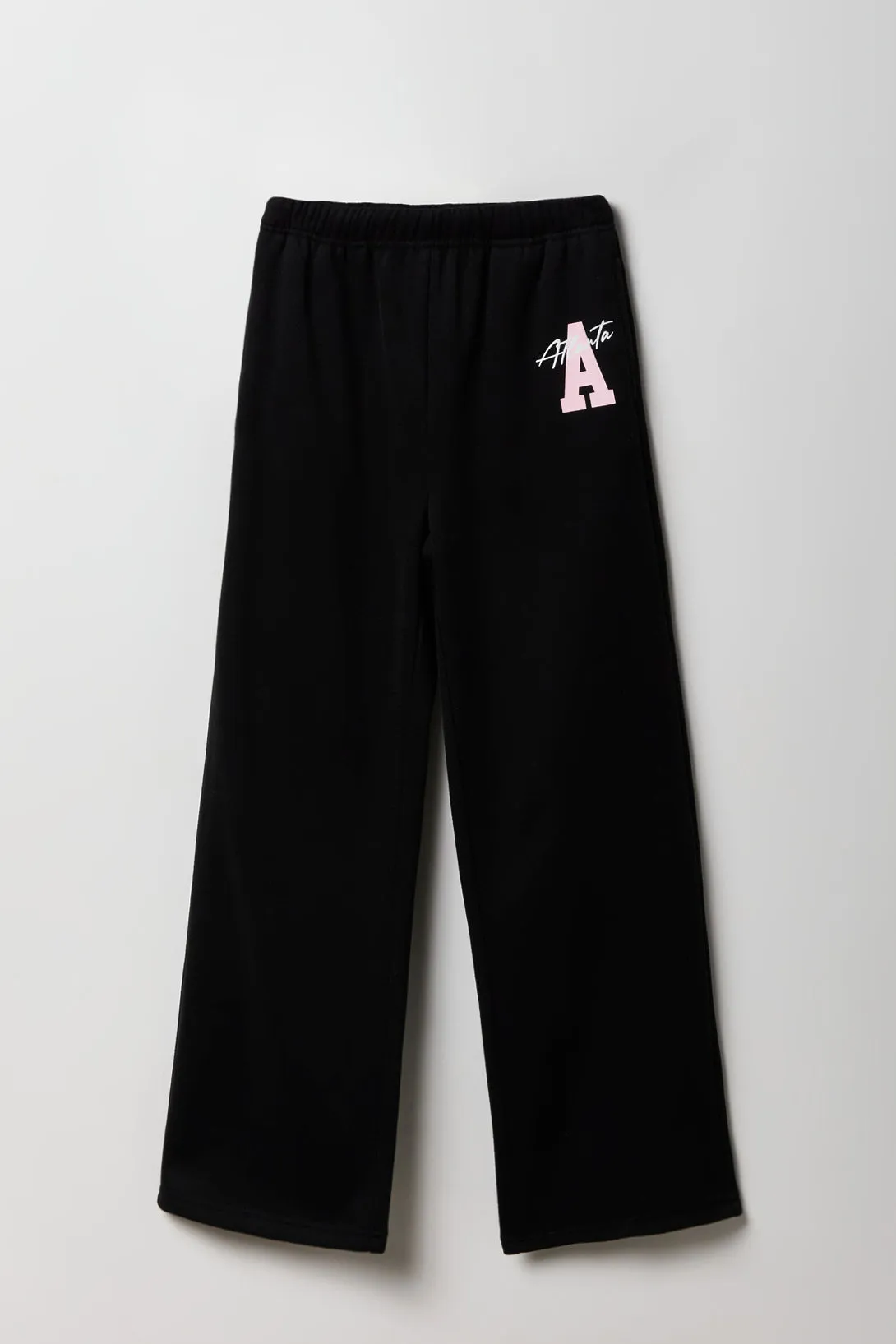 Pantalon d'entraînement à jambe large en molleton imprimé pour fille sold by Urban Planet product image thumbnail 3