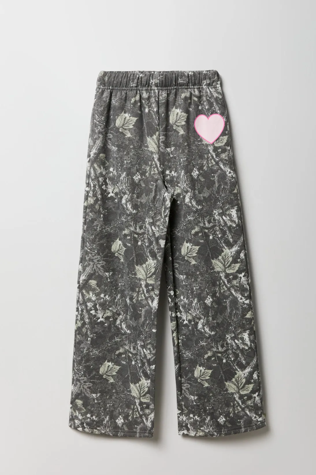 Pantalon d'entraînement à jambe large en molleton imprimé pour fille sold by Urban Planet