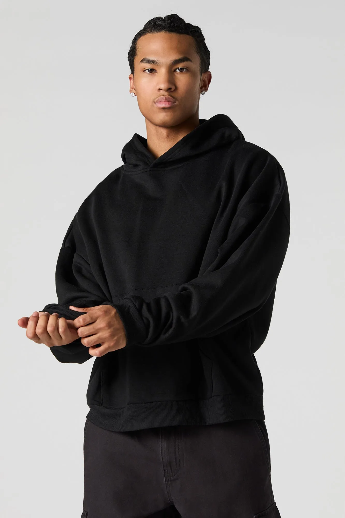 Haut à capuchon en molleton à coupe carrée sold by Urban Planet product image thumbnail 2