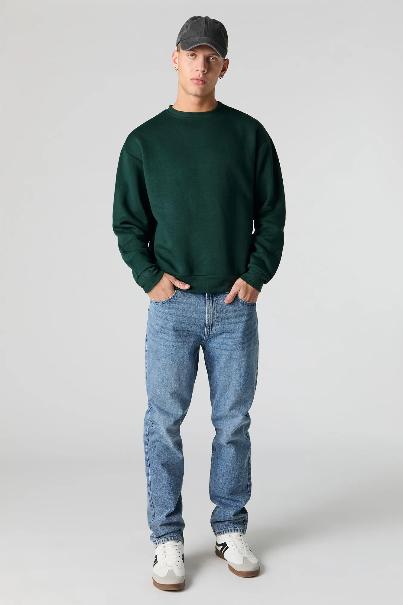 Chandail ras du cou en molleton uni sold by Urban Planet product image thumbnail 3