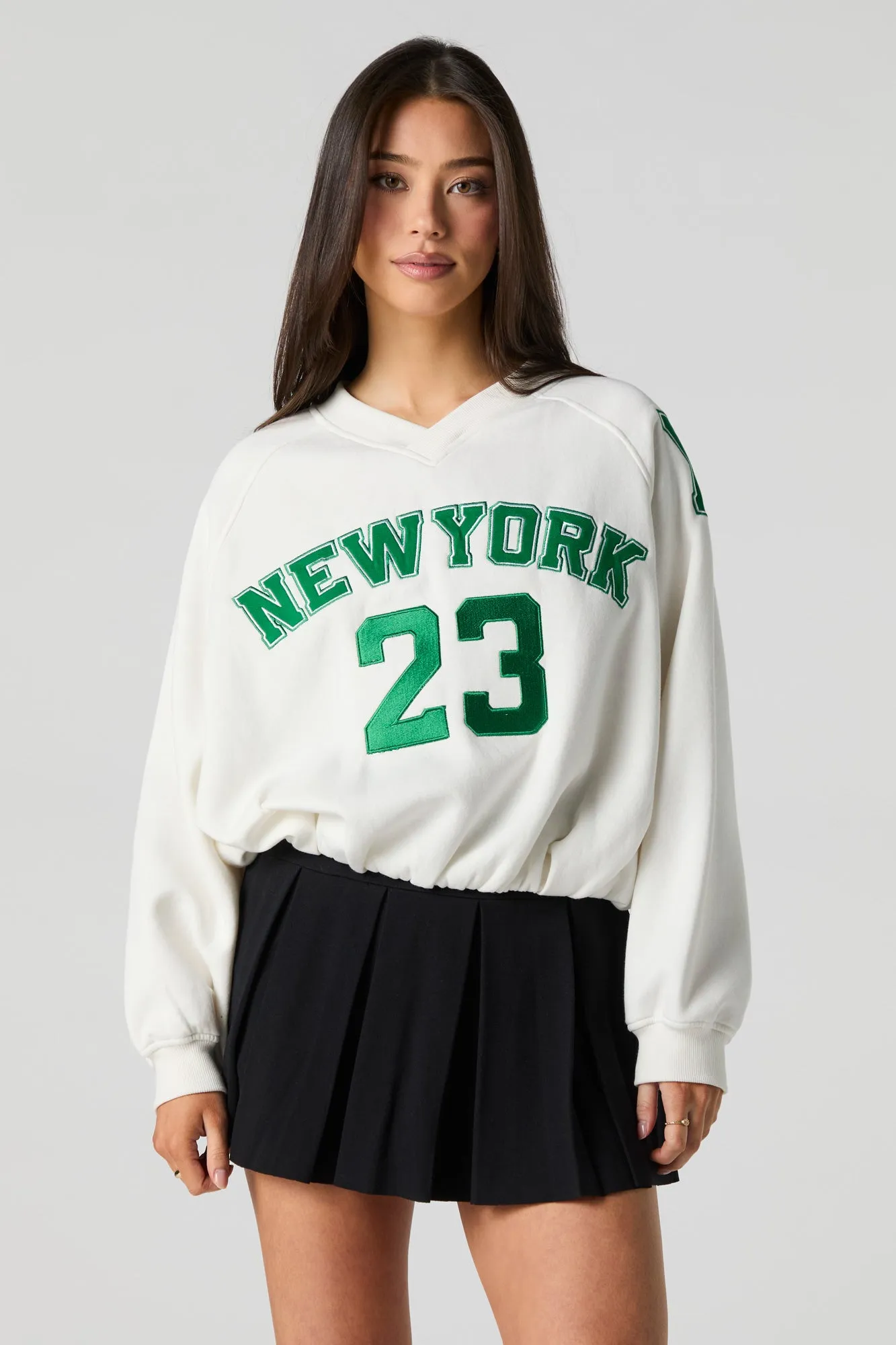 Destination Twill Embroidered Fleece Sweatshirt sold by Urban Planet product image thumbnail 4