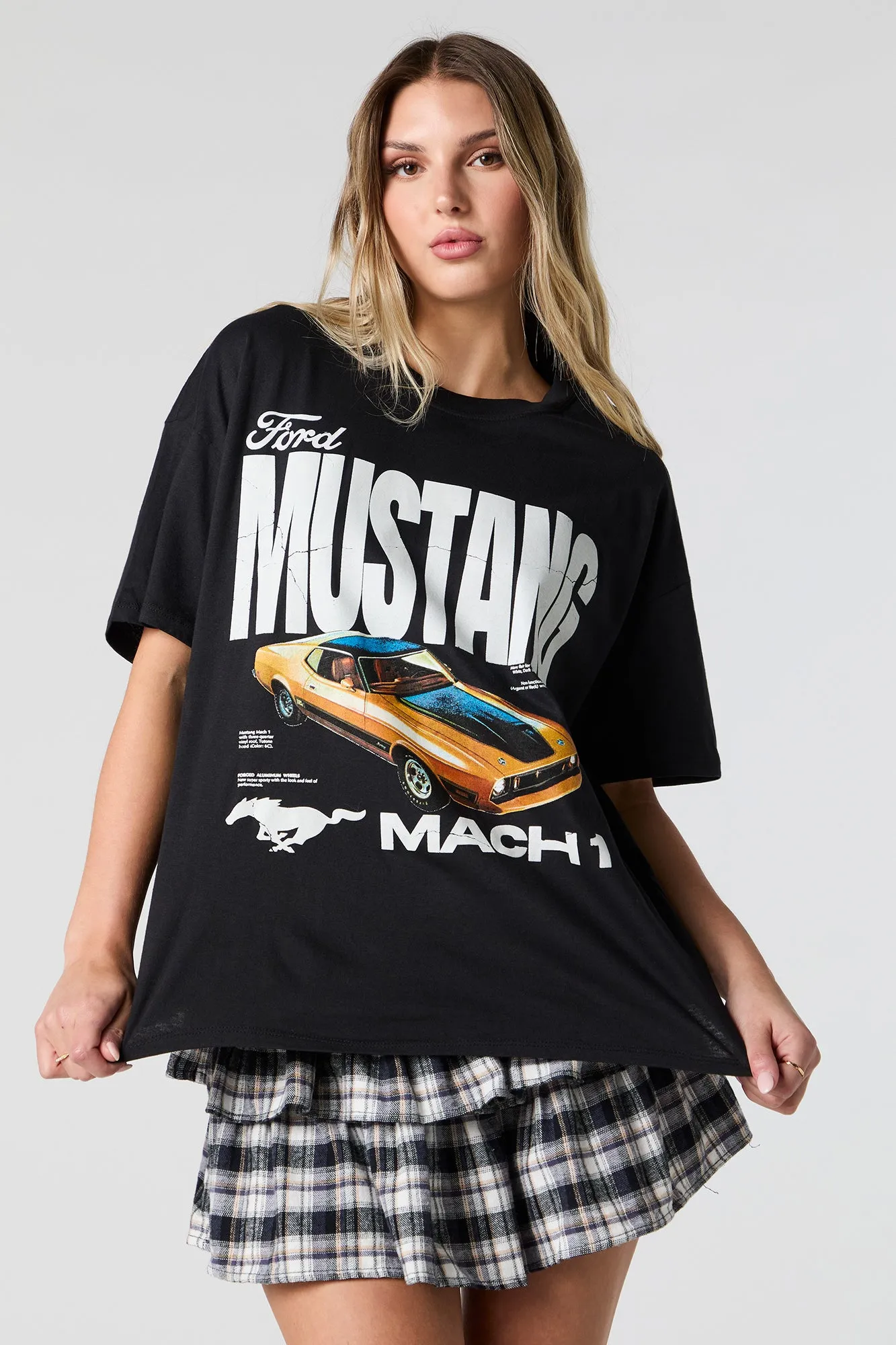 Ford Mustang Graphic Boyfriend T-Shirt sold by Urban Planet