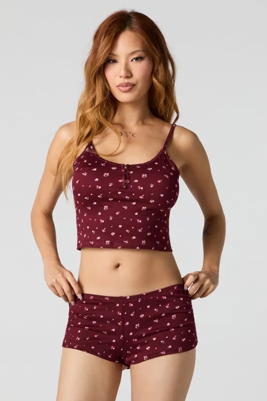 Printed Cami & Shortie 2 Piece Pajama Set sold by Urban Planet