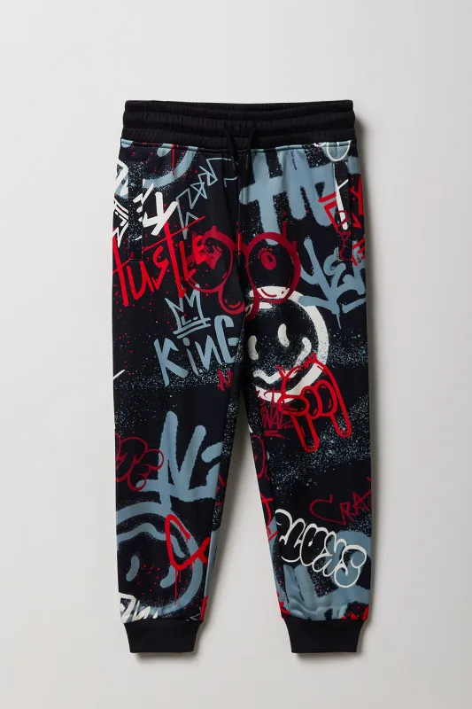 Jogger en molleton à imprimé graffitis pour enfants sold by Urban Planet