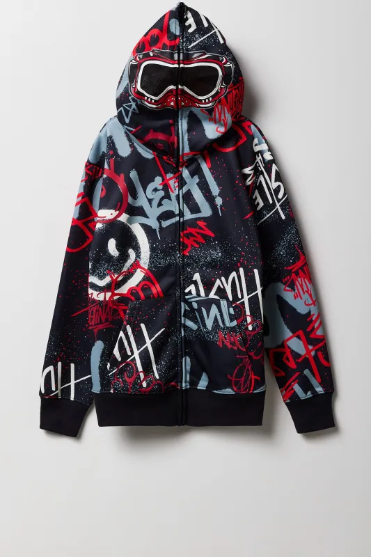 Haut à capuchon avec imprimé à graffitis pour enfant sold by Urban Planet