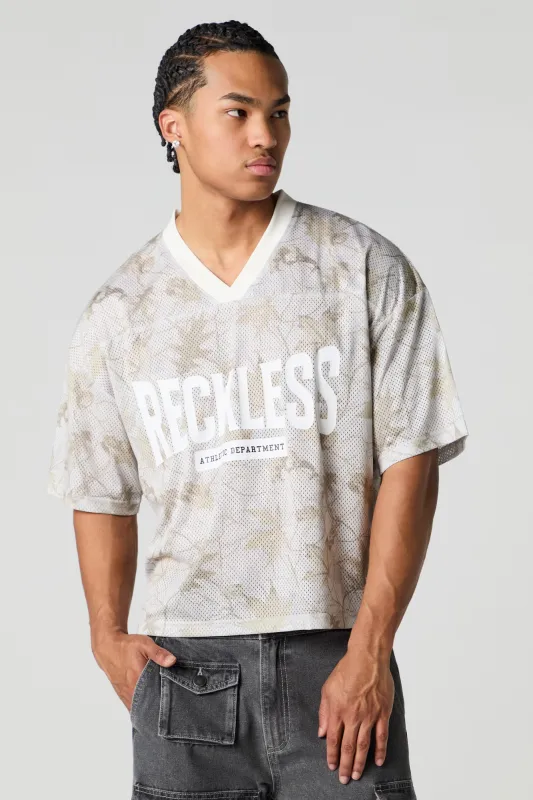 Jersey en filet camouflage à imprimé Reckless sold by Urban Planet