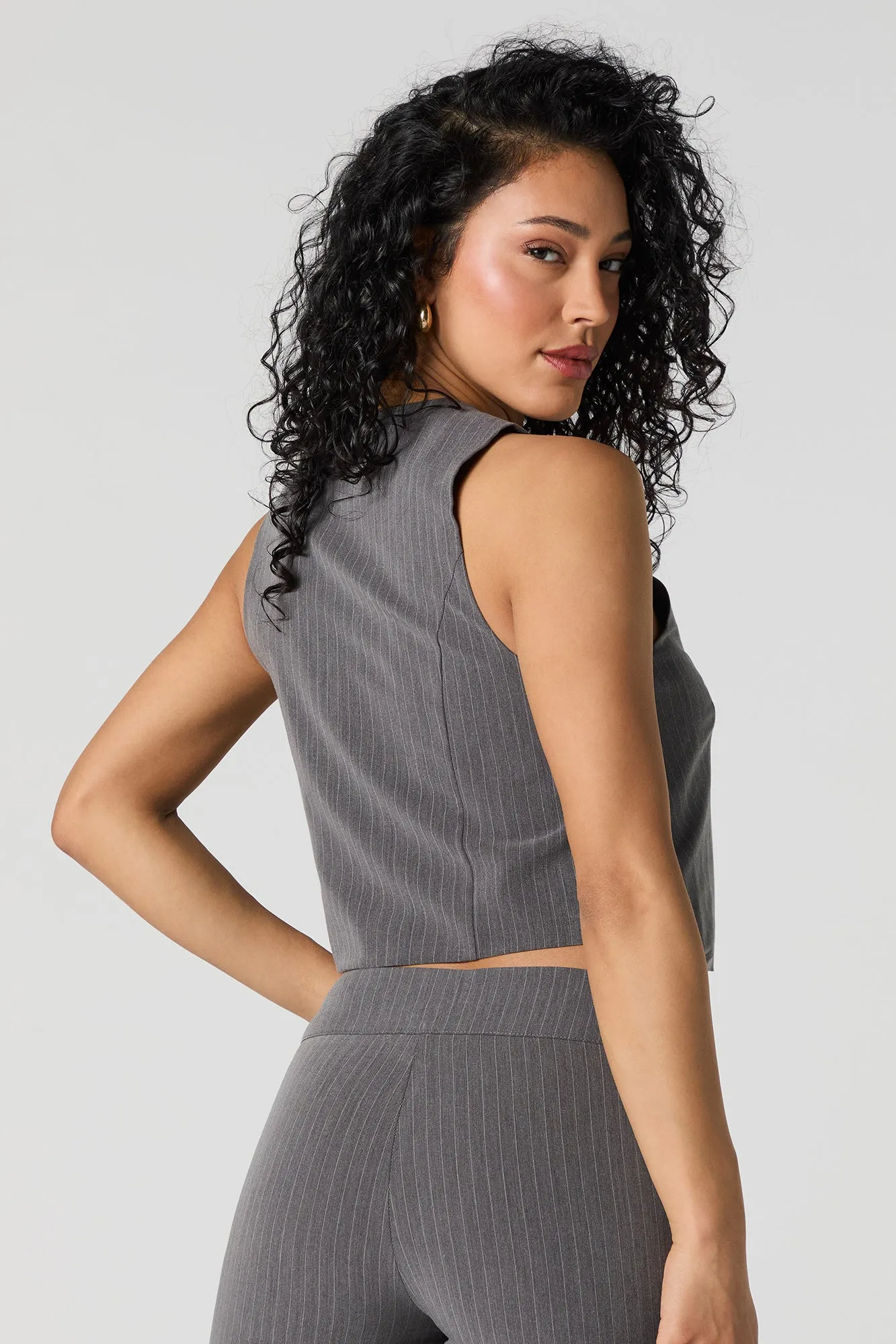 Veste à fines rayures avec attache sold by Urban Planet product image thumbnail 5