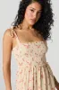 Chiffon Tie Strap Tiered Midi Dress sold by Urban Planet
