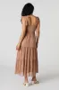 Chiffon Tie Strap Tiered Midi Dress sold by Urban Planet