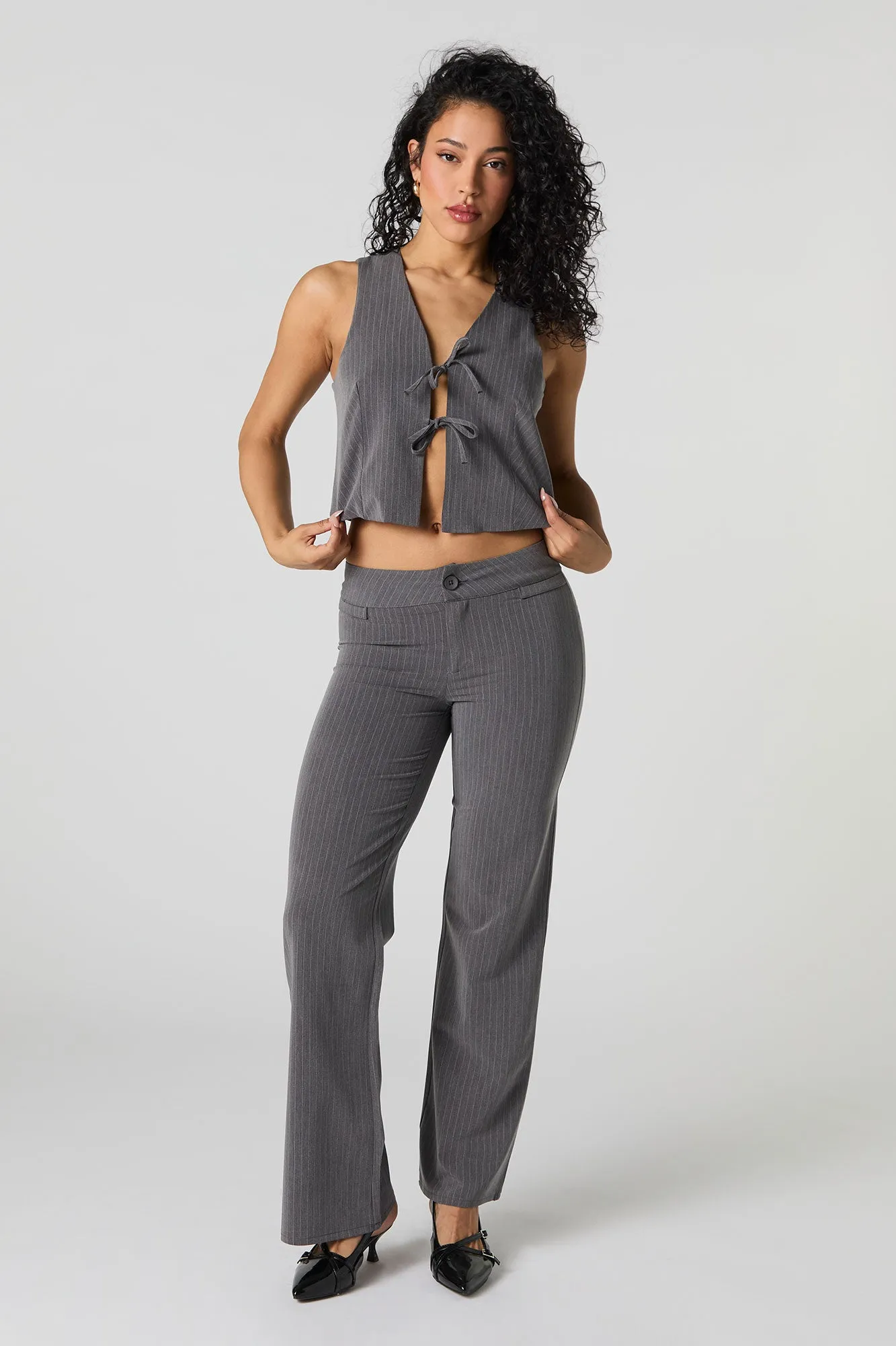 Pantalon habillé à fines rayures sold by Urban Planet product image thumbnail 4
