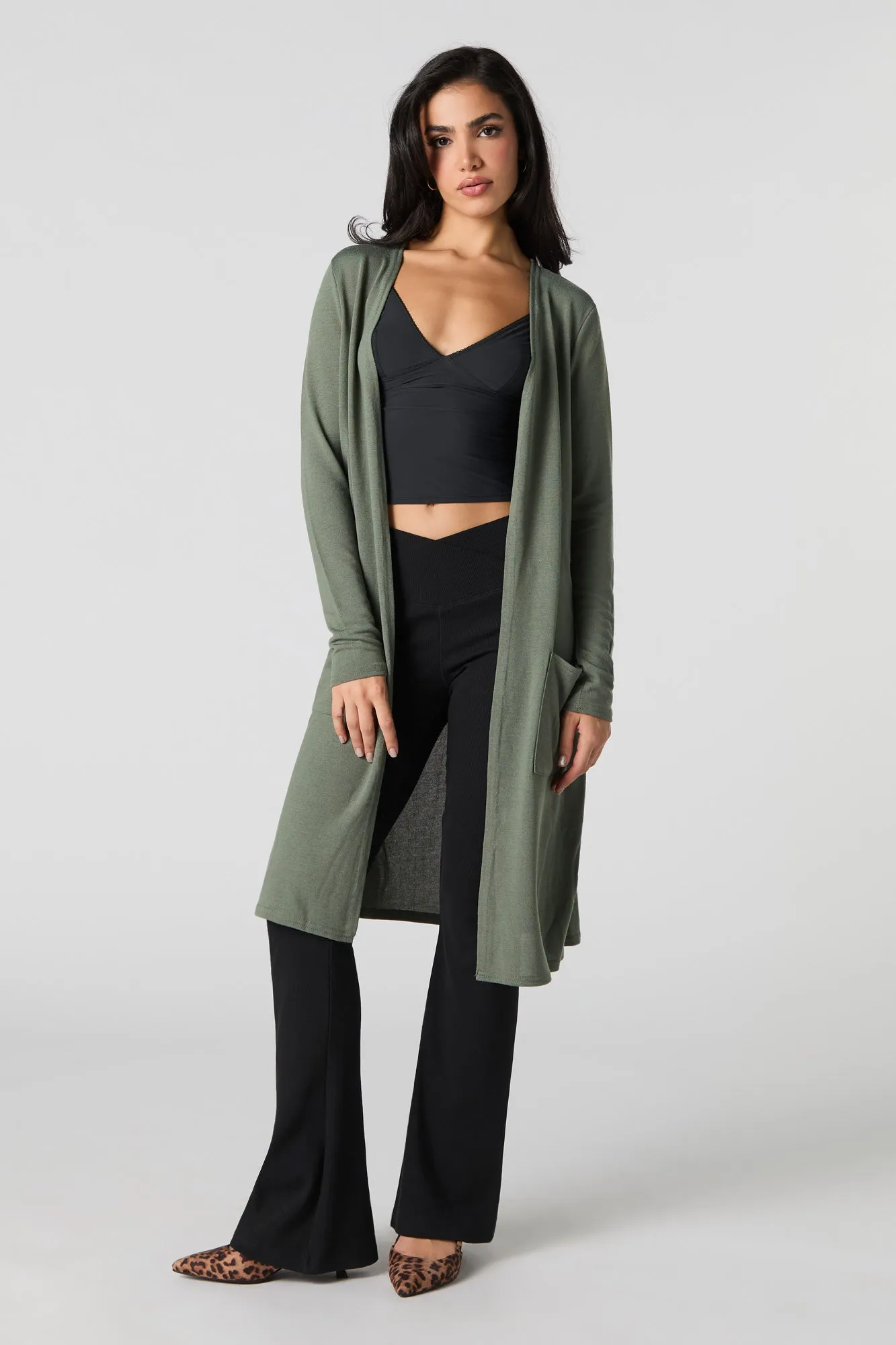 Knit Longline Cardigan sold by Urban Planet