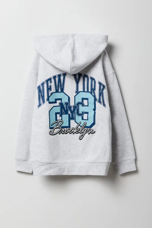 Girls Oversized Graphic Fleece Hoodie sold by Urban Planet