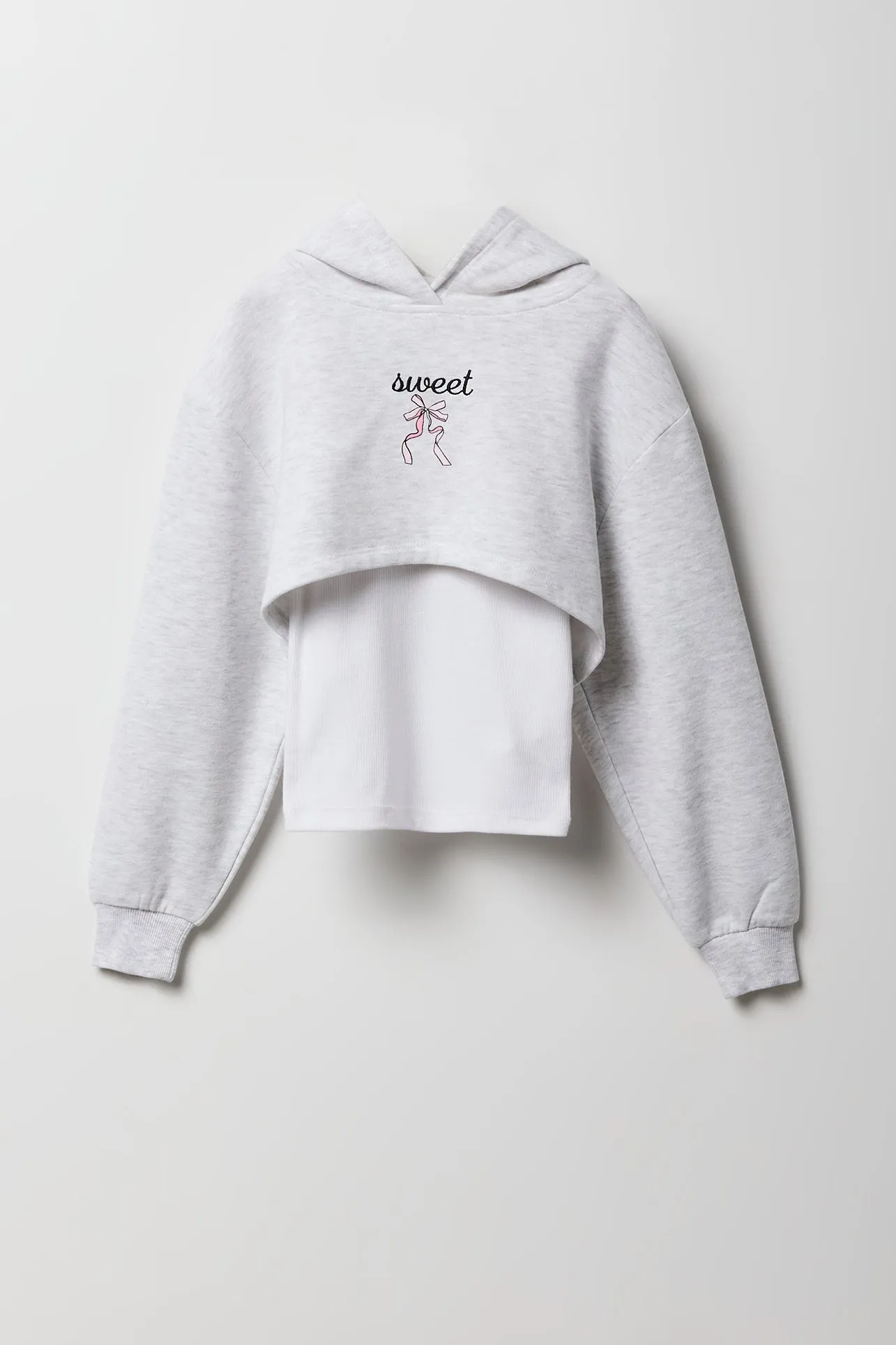 Girls Cropped Hoodie & Tank 2 Piece Set sold by Urban Planet product image thumbnail 3