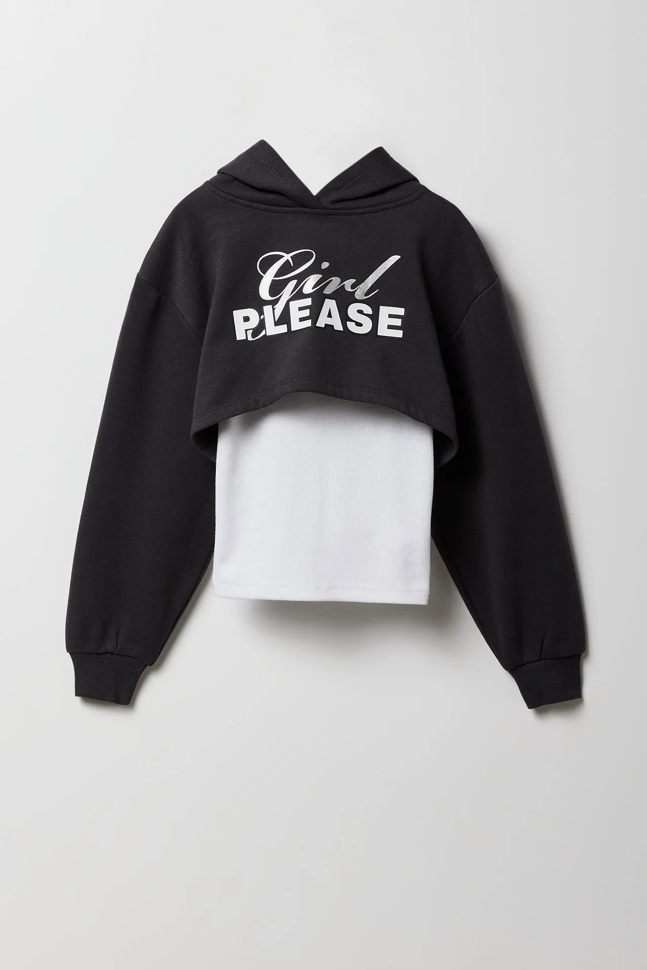 Girls Cropped Hoodie & Tank 2 Piece Set sold by Urban Planet