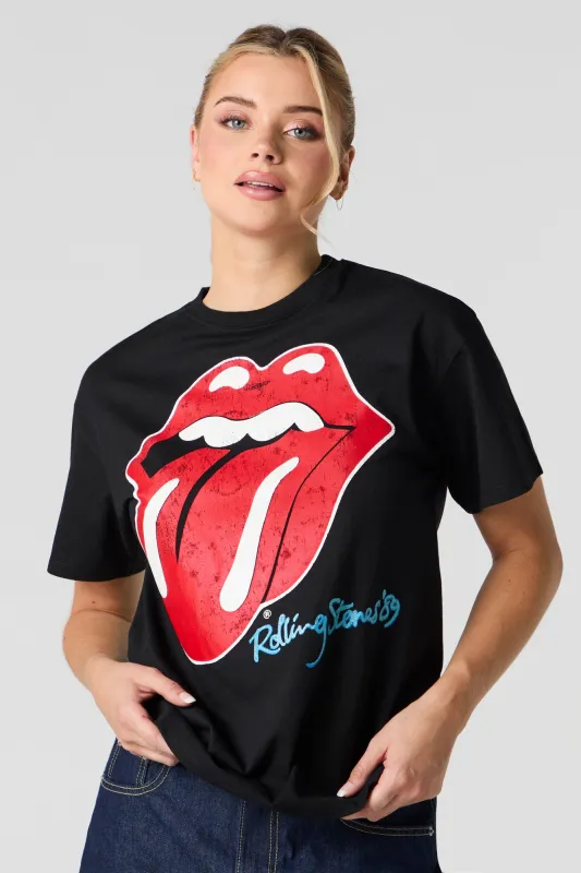 T-shirt coupe garçonne à imprimé Rolling Stones sold by Urban Planet