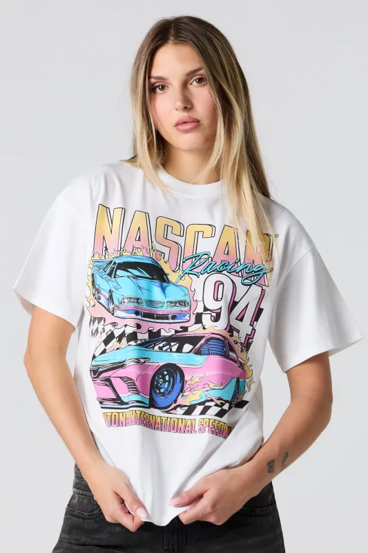 T-shirt coupe garçonne à imprimé Nascar Racing sold by Urban Planet