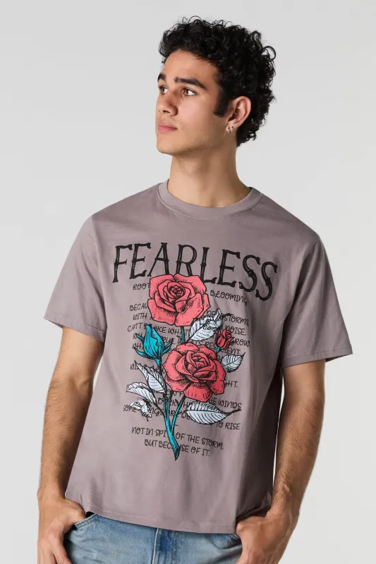 T-shirt à imprimé Fearless sold by Urban Planet