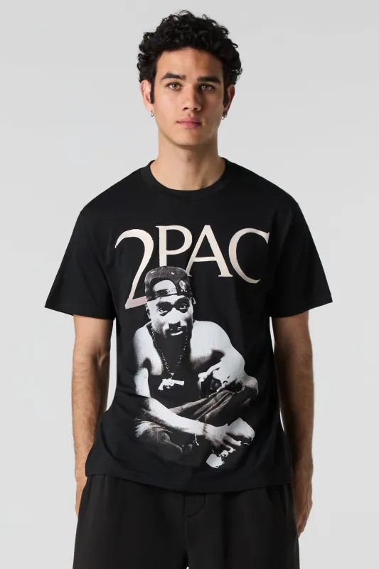 T-shirt à imprimé en relief Tupac sold by Urban Planet