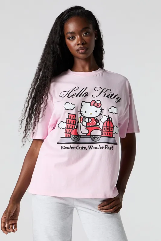 T-shirt coupe garçonne à imprimé Hello Kitty Wander sold by Urban Planet