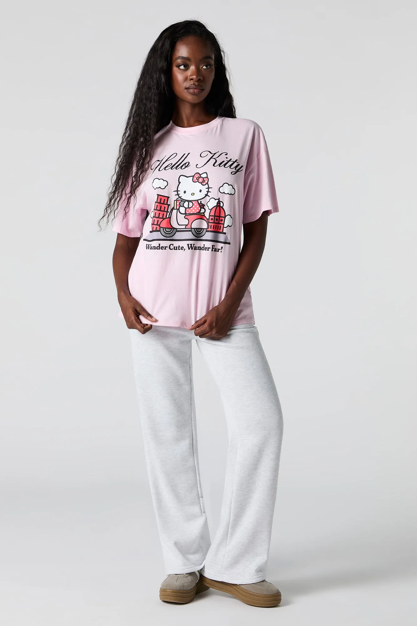T-shirt coupe garçonne à imprimé Hello Kitty Wander sold by Urban Planet product image thumbnail 3