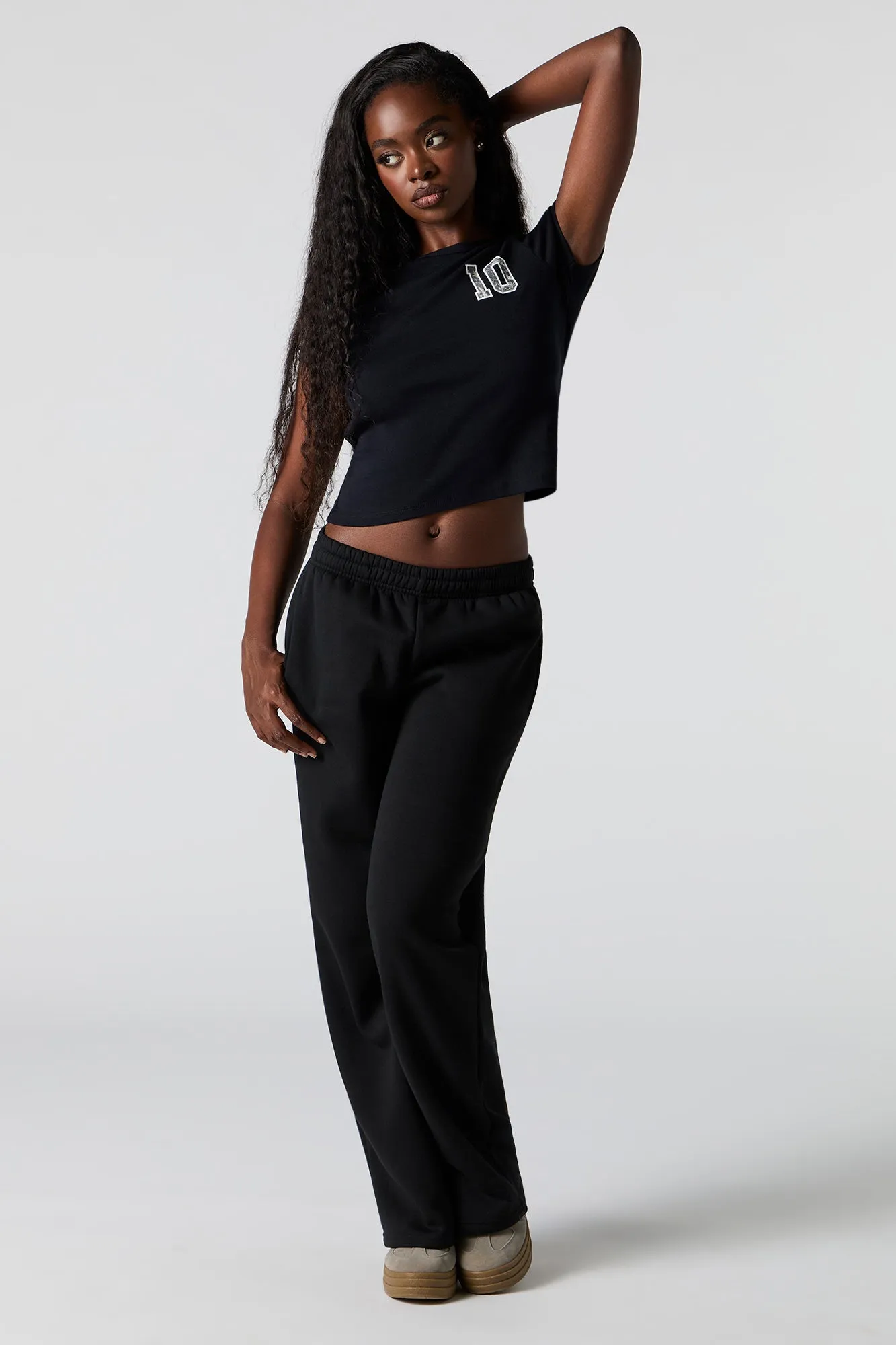 Wide Leg Fleece Sweatpant sold by Urban Planet product image thumbnail 4