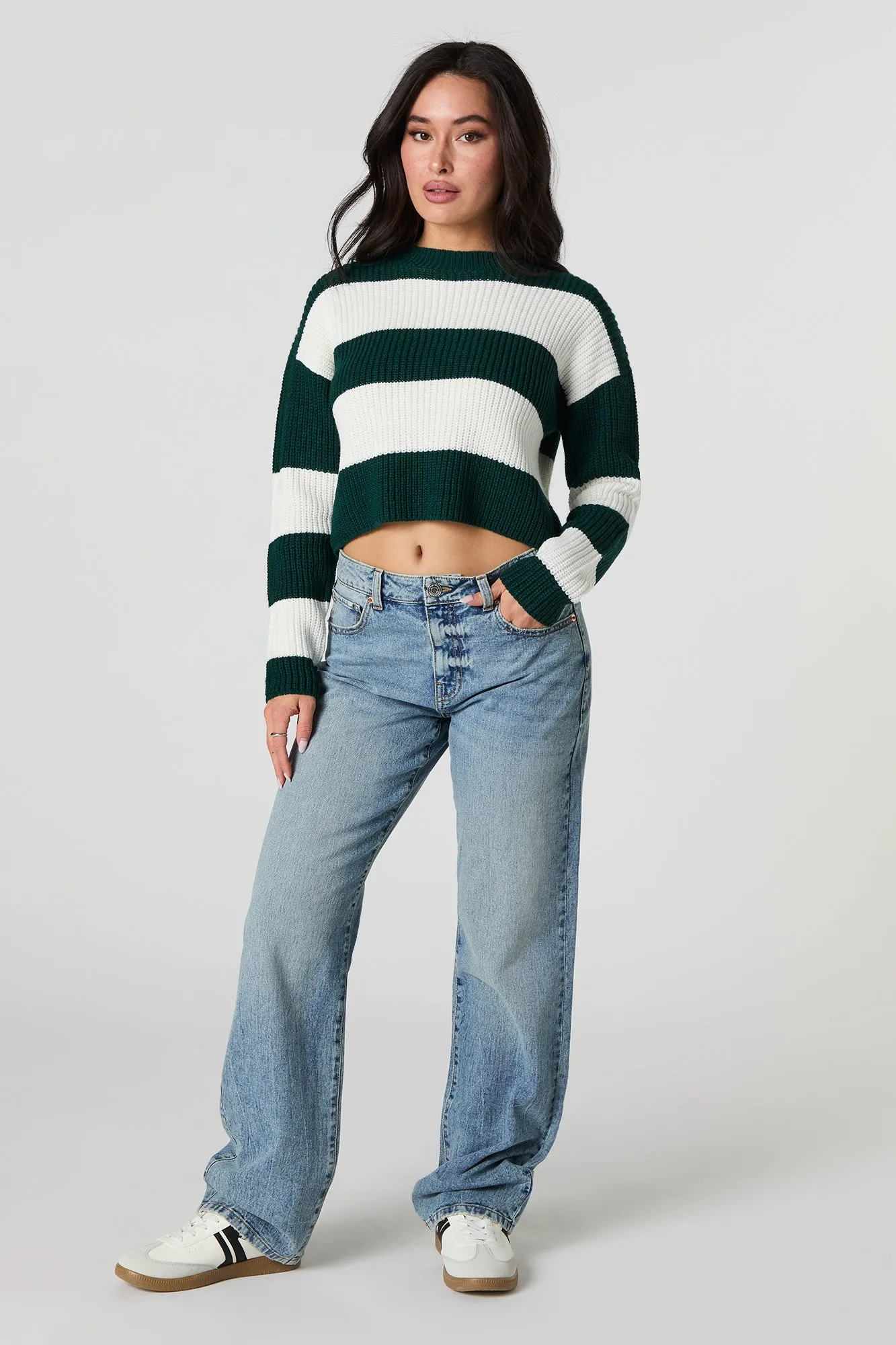 Striped Knit Boxy Sweater sold by Urban Planet product image thumbnail 3
