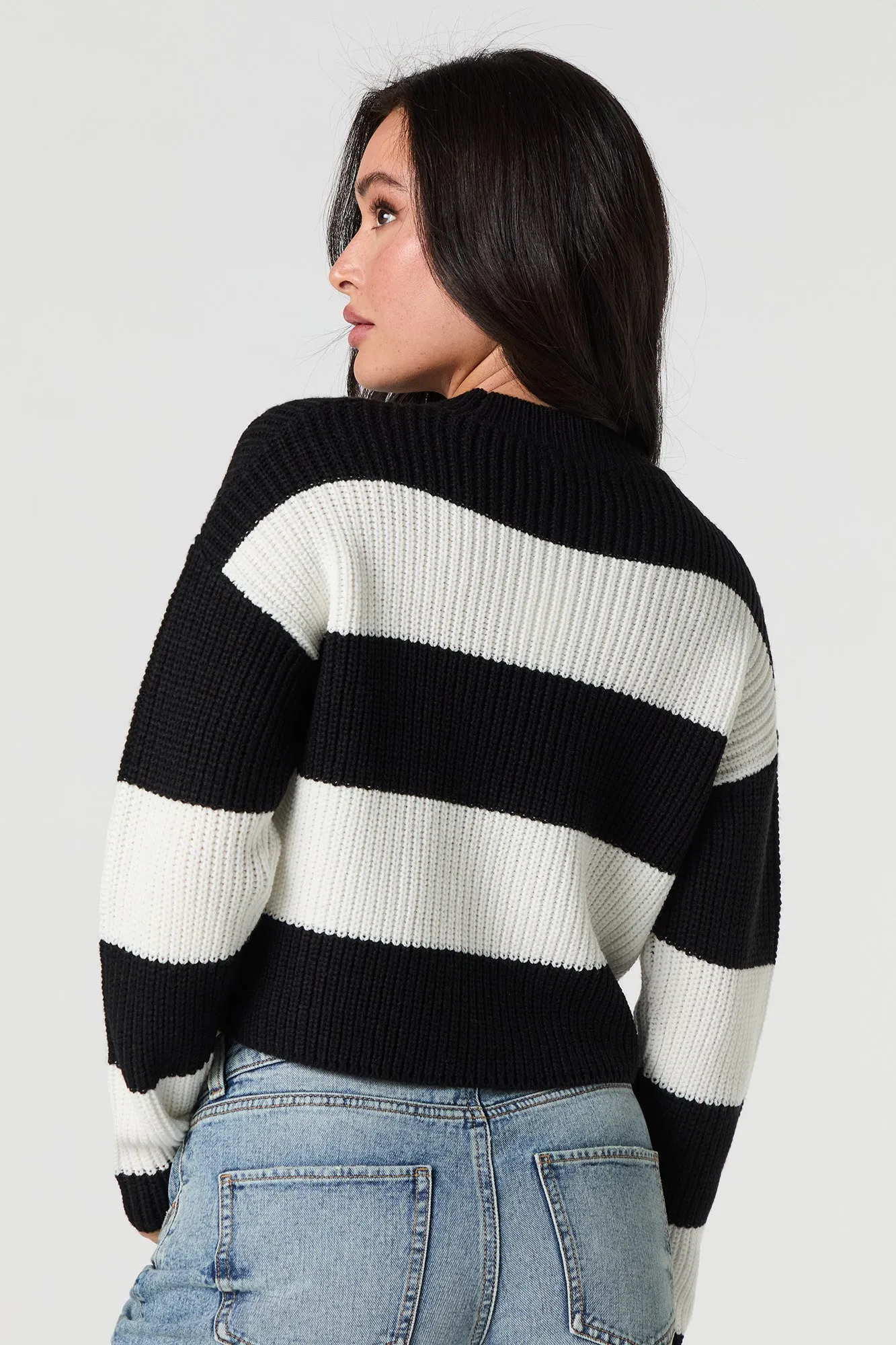 Striped Knit Boxy Sweater sold by Urban Planet product image thumbnail 5