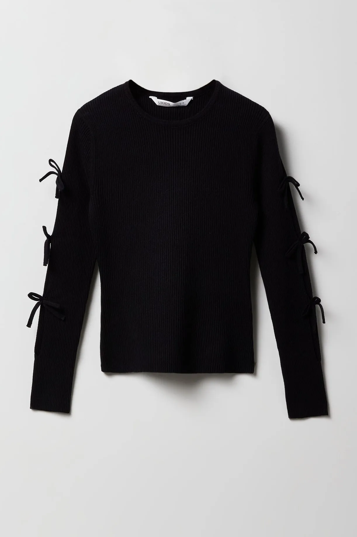 Chandail côtelé avec boucles sur les manches pour fille sold by Urban Planet product image thumbnail 3