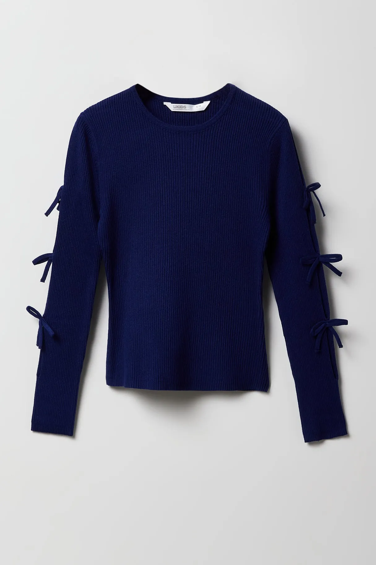 Chandail côtelé avec boucles sur les manches pour fille sold by Urban Planet product image thumbnail 5