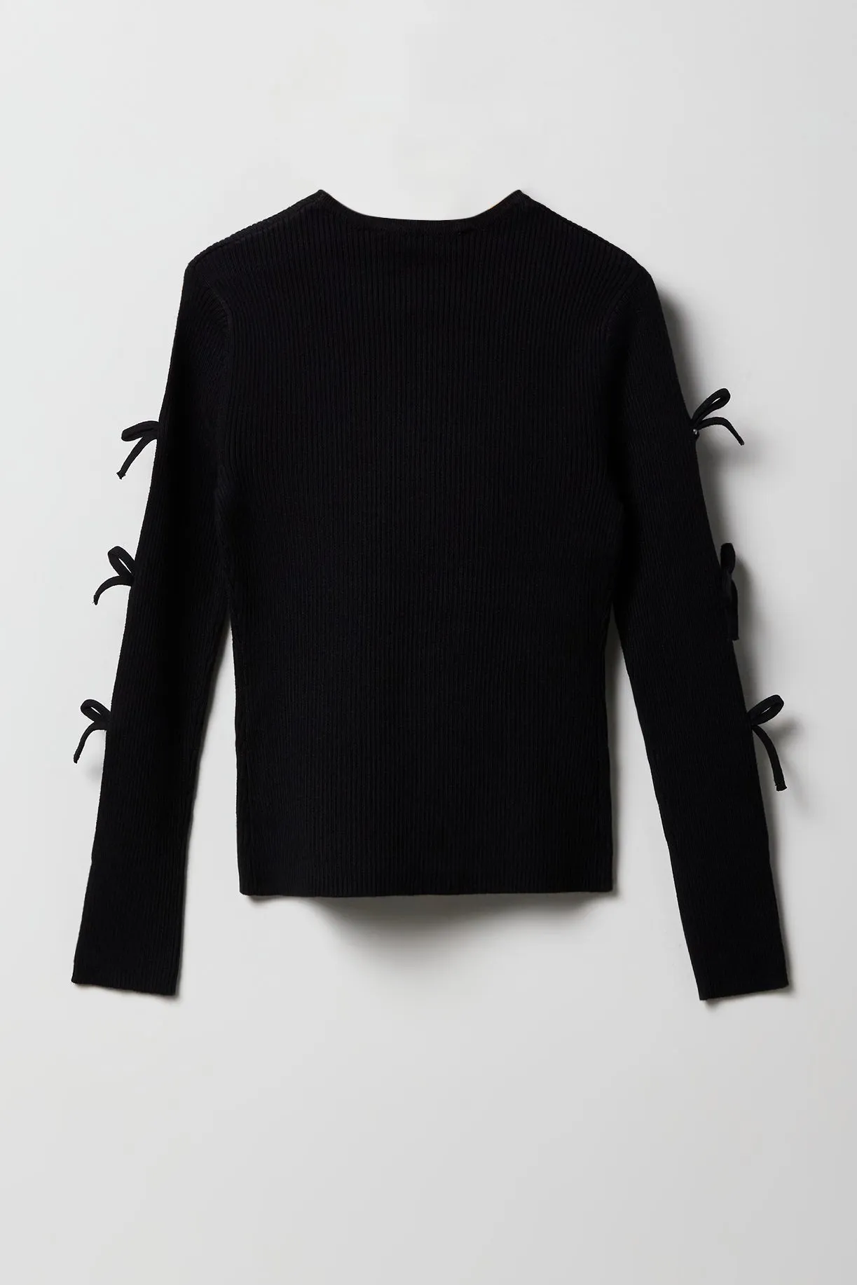 Chandail côtelé avec boucles sur les manches pour fille sold by Urban Planet product image thumbnail 4