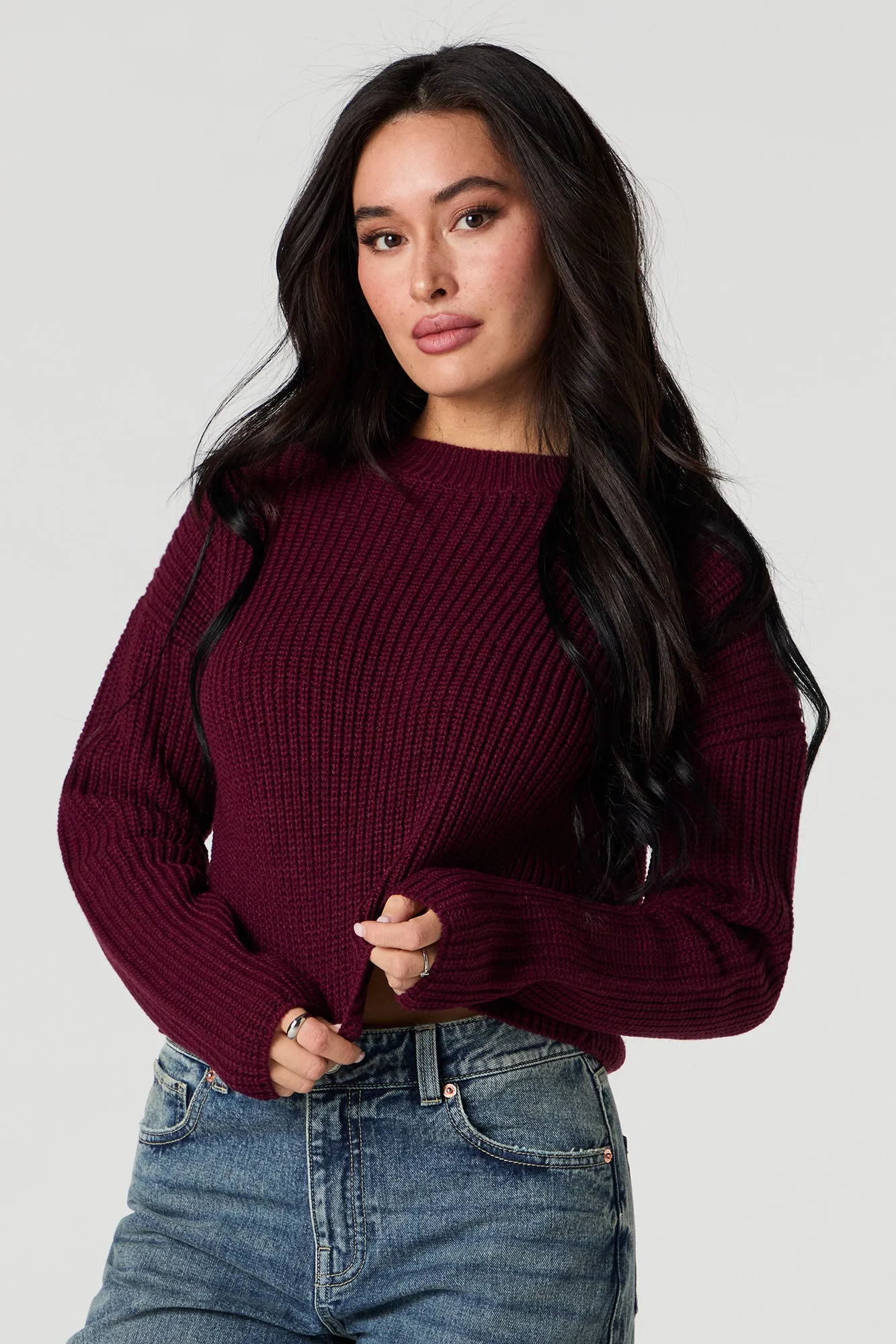 Knit Boxy Sweater sold by Urban Planet