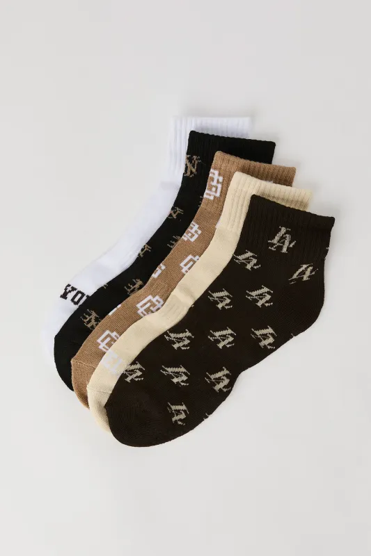 Destination Quarter Socks ( 5 Pack) sold by Urban Planet