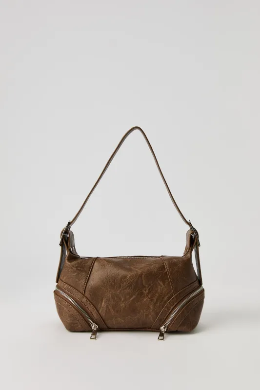 Faux Leather Zippered Purse sold by Urban Planet