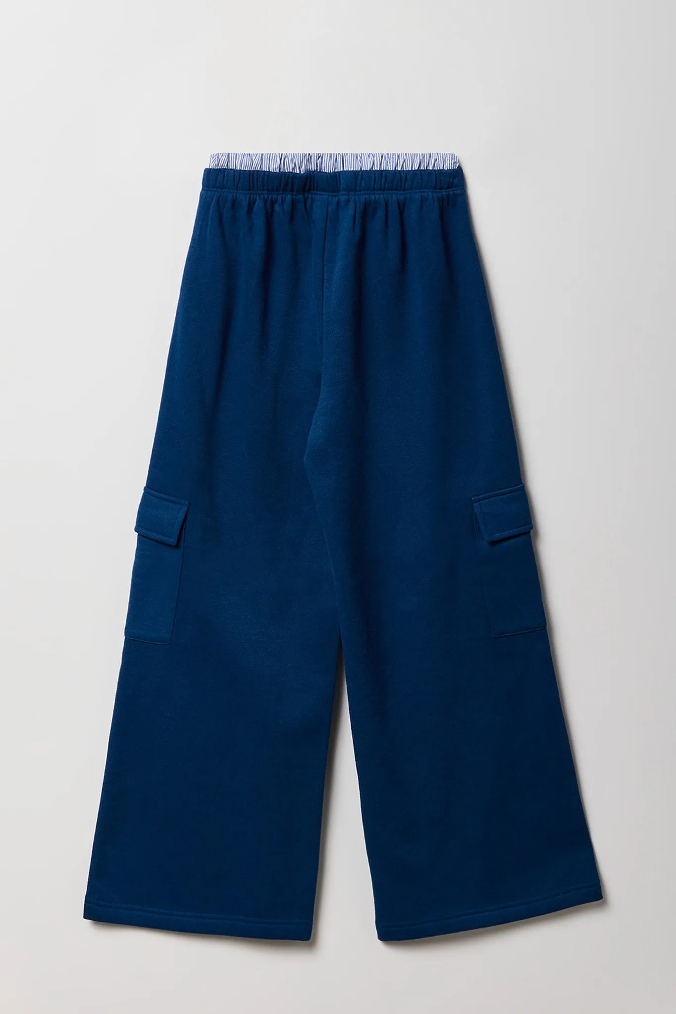 Girls Double Waistband Wide Leg Cargo Sweatpant sold by Urban Planet product image thumbnail 2